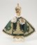 Infant Jesus of Prague Ceramic Dressed – New 39cm / 15.35in – Red - Colour: Green