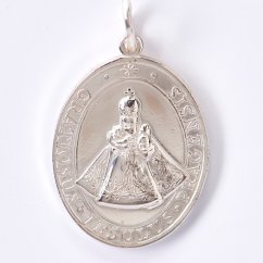 Sterling Silver Oval Infant Jesus of Prague Medal