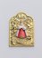 Magnetic Infant Jesus Tag - Gold With Figure - Colour: Red