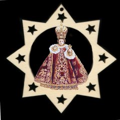 Ozdoba s Pražským Jezulátkem - hvězda