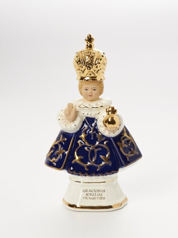 Infant Jesus of Prague Ceramic – 2000 16cm/6.30in - Colour: Blue