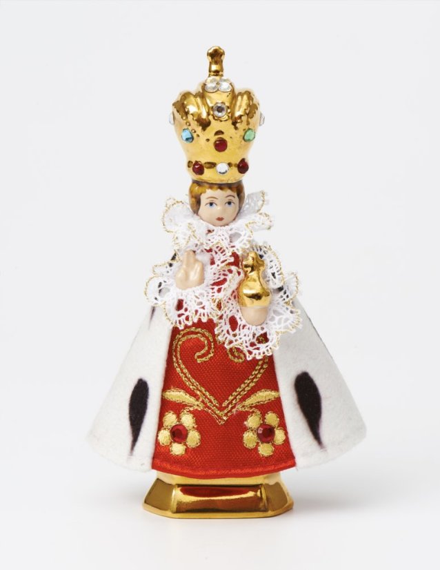 Pražské Jezulátko Porcelánové Oblečené – Piccolo 11cm/4.33in - BARVA: Královská