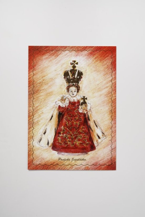 Infant Jesus Painted Postcard