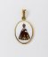 Infant Jesus of Prague Gold / Enamel Pendant - Big - Colour: Burgundy
